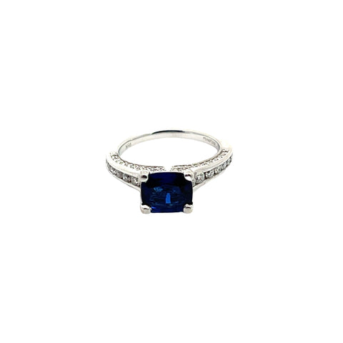 Sapphire and Diamond Ring, Size 6