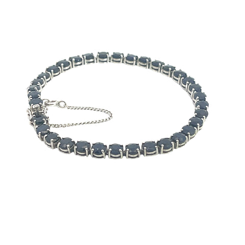 Dark Blue Sapphire Tennis Bracelet