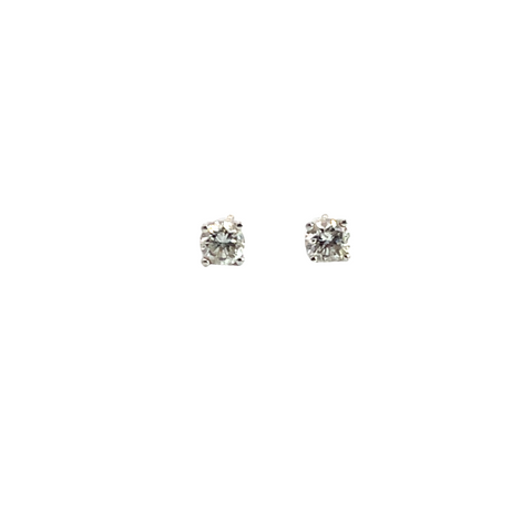 Diamond Stud Earrings in 14K White Gold