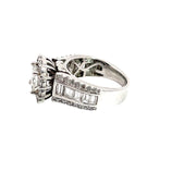Diamond Ring in Rhodium-Plated 14K White Gold with Diamonds, Size 7