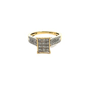 Pave Diamond Ring in 14K Yellow Gold, Size 7