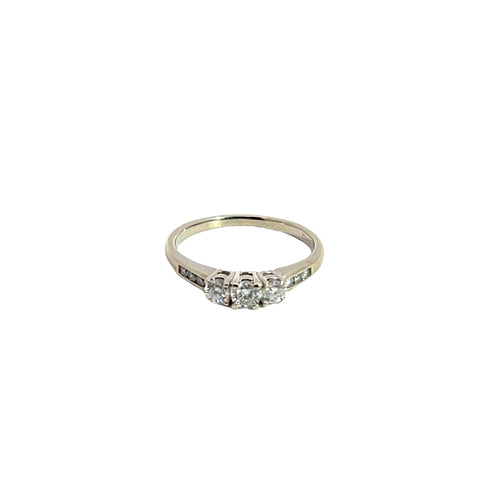 14K White Gold Diamond Ring