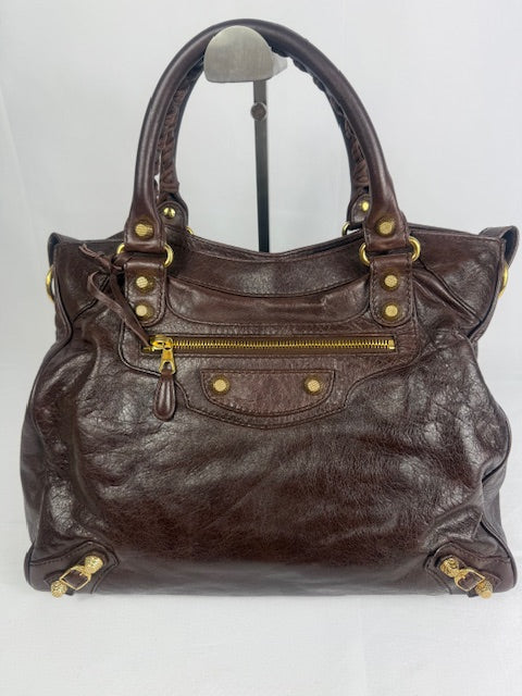 Balenciaga Brown Giant 12 City Bag