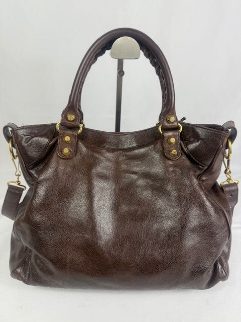 Balenciaga Brown Giant 12 City Bag