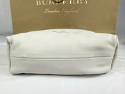 Burberry White Leather House Check Canvas Little Crush Crossbody