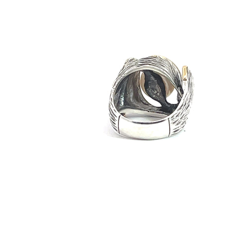 STYLIANO Pearl Ring in 9K Gold and Sterling Silver