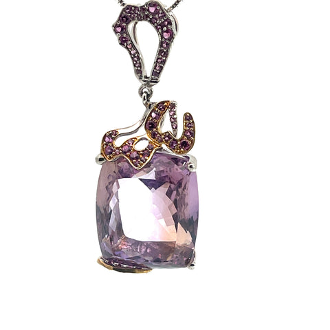 41Ct Amethyst Pendant in Sterling Silver with Sterling Silver Chain, 18"