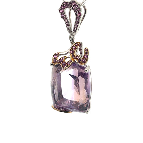 41Ct Amethyst Pendant in Sterling Silver with Sterling Silver Chain, 18"