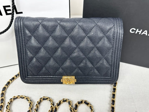 Chanel Black Caviar LeBoy WOC