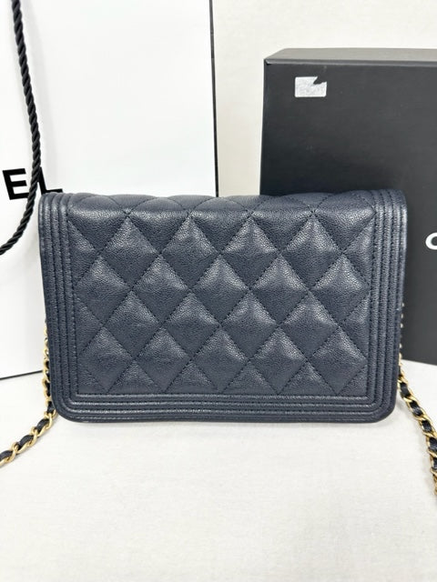 Chanel Black Caviar LeBoy WOC