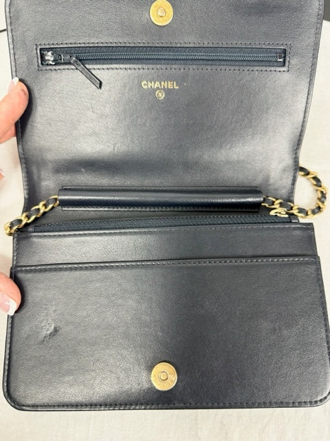 Chanel Black Caviar LeBoy WOC