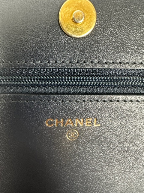 Chanel Black Caviar LeBoy WOC