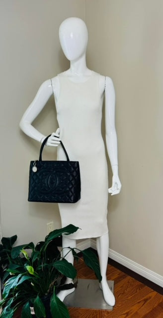 Chanel Black Caviar Medallion Tote