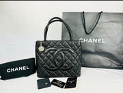 Chanel Black Caviar Medallion Tote