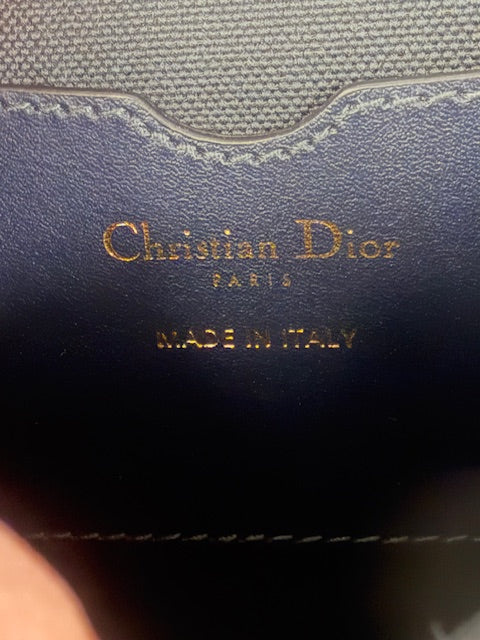 CHRISTIAN DIOR Medium Blue Oblique Jacquard Bobby