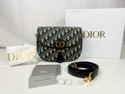 CHRISTIAN DIOR Medium Blue Oblique Jacquard Bobby