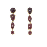 Ela Rae drop Earrings with semi-precious stones in Gold-plated Sterling Silver