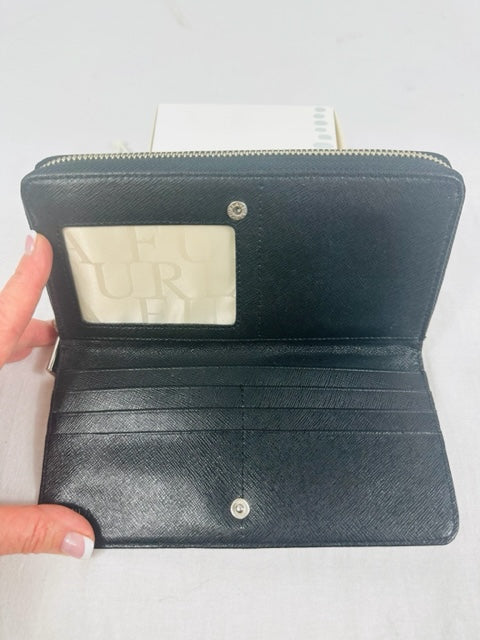 Furla Black Leather Zip Wallet