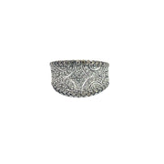 Cigar Band Design Diamond Ring