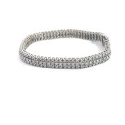 3 Row Diamond Tennis Bracelet