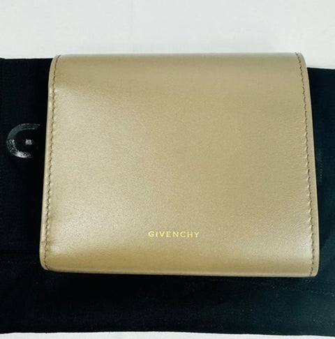 Givenchy Taupe 4G Trifold Wallet