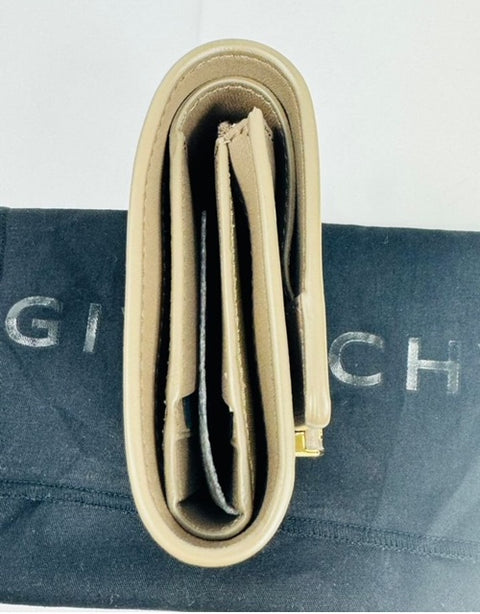 Givenchy Taupe 4G Trifold Wallet