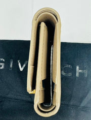 Givenchy Taupe 4G Trifold Wallet