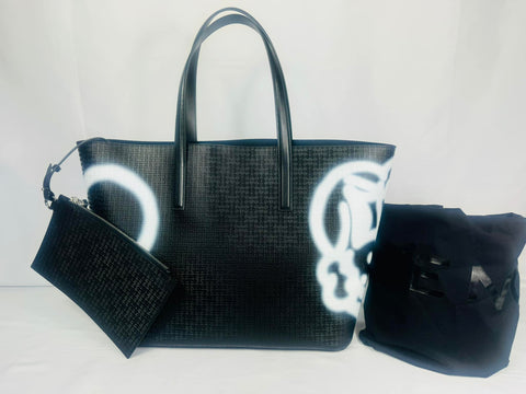 Givenchy Black and White G X Chito Wing Tote with Pouch