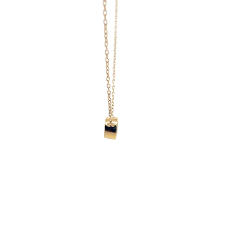 Diamond Solitaire Pendant Necklace in 14K Yellow Gold-Plated Sterling Silver, Size 18"