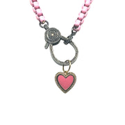 ILLISSA MICHELLE Enamel Necklace, 18" & Sapphire Heart and Enamel and Diamond Pendants