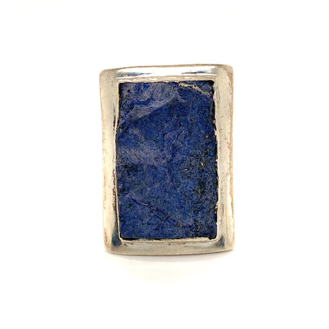 Ring in Sterling Silver with Lapis Lazuli, Size 7.5