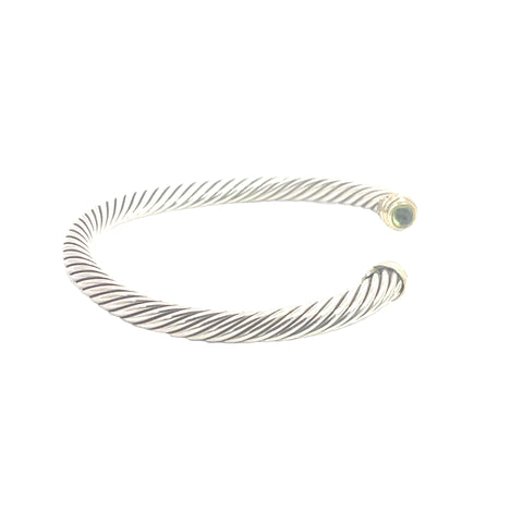 DAVID YURMAN Classic Cable Cuff with Peridot, Gold Accents