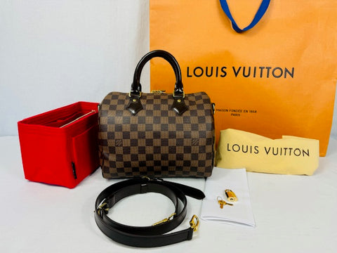 Louis Vuitton Damier Ebene Speedy 25 Bandouliere