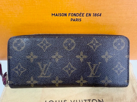 LOUIS VUITTON Monogram Raspberry Clemence Wallet