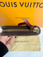 LOUIS VUITTON Monogram Raspberry Clemence Wallet