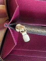 LOUIS VUITTON Monogram Raspberry Clemence Wallet