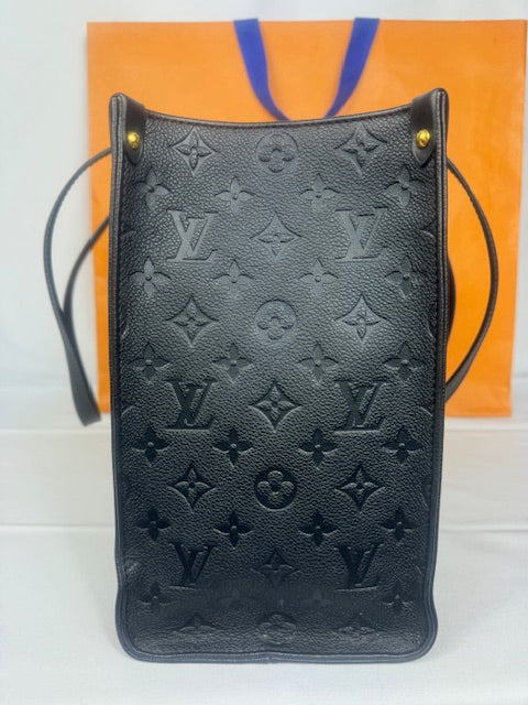 LOUIS VUITTON Black Empreinte ONTHEGO MM Tote