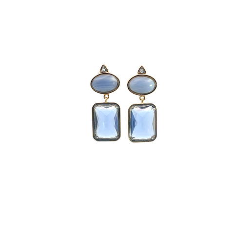 Blue stone earrings