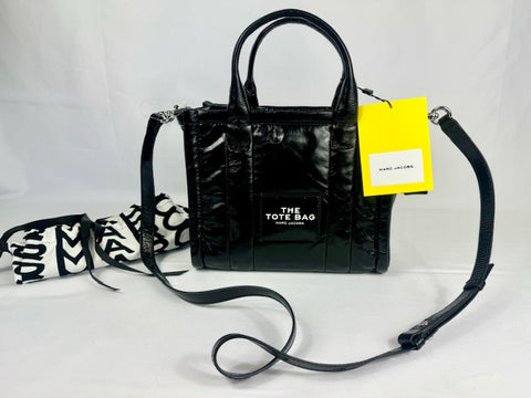 Marc Jacobs Small Black Leather Tote Bag