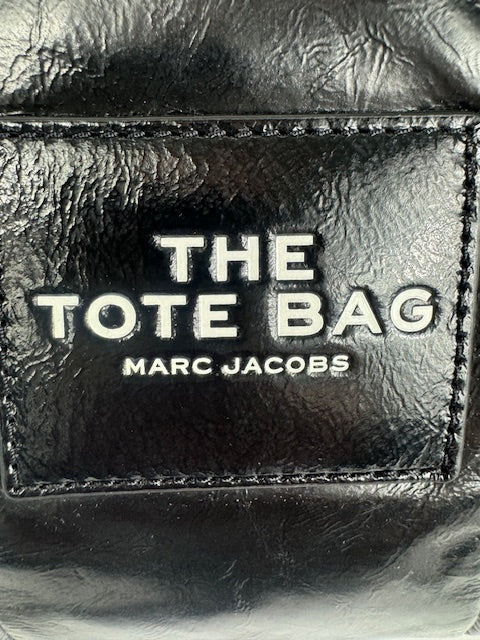 Marc Jacobs Small Black Leather Tote Bag