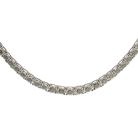 Diamond Necklace in Sterling Silver