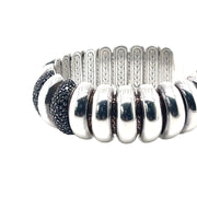 JOHN HARDY Cuff in Sterling Silver with Black Sapphires