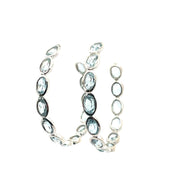 Earrings in Sterling Silver with Santorini blue Topaz