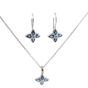 Sapphire & Diamond Pendant and Earrings