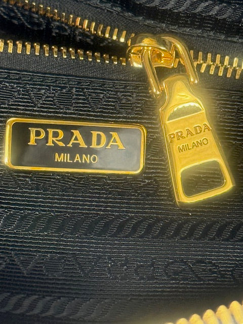 Prada Black Vitello Phenix Crossbody