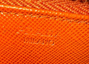 Prada Orange Saffiano Leather Zip Wallet