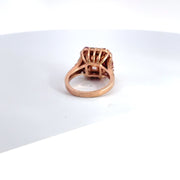 Morganite, Sapphire and Diamond Ring in 14K Rose Gold