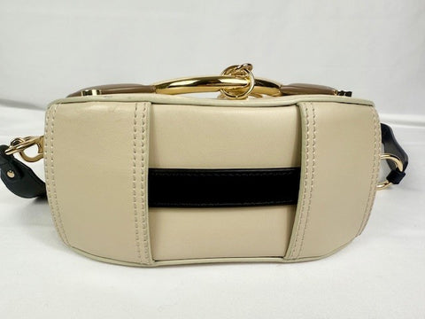 See By Chloe Taupe and Cream Mara Crossbody Bag