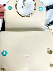 See By Chloe Taupe and Cream Mara Crossbody Bag