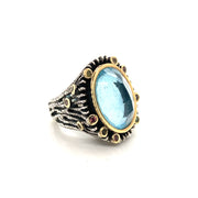 STYLIANO Ring in Sterling Silver and Yellow Gold with Topaz, Size 6.75 SKU:   Regular price $675.00 CAD